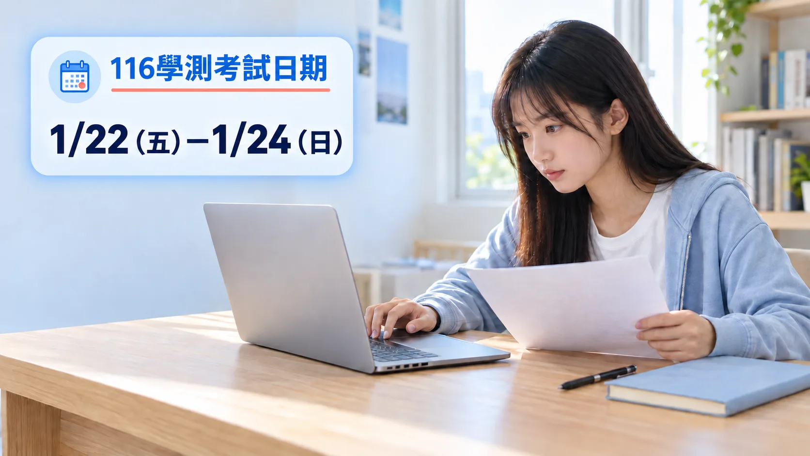 116學測日期公布！2027年1月22日至24日登場，各科考試時間表一次看